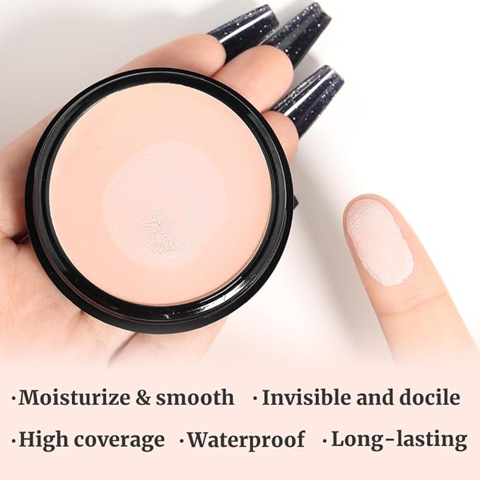 Kaely Color Correcting Concealer,Cream Pot Concealer Full Coverage,under Eye Concealer Palette for Conceals Dark Circles,Waterproof Foundation Face Makeup,03 Light-BrightBean Baby