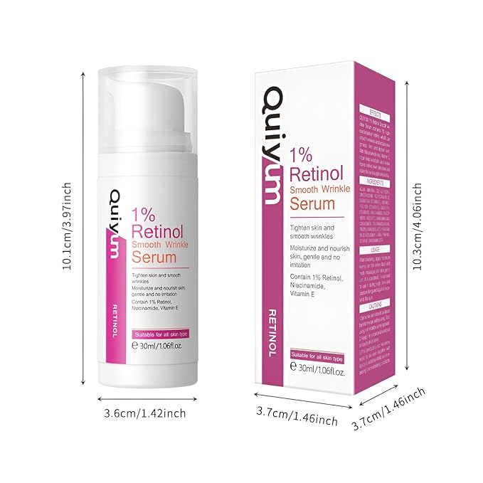 1% Retinol Serum for Face, Facial Serums for Anti Aging with Retinol, Niacinamide & Vitamin E for Fine Lines, Wrinkles & Dark Spots, Daily Skincare to Smooth & Firm Skin, 1.06 fl. oz, Pack of 2-BrightBean Baby