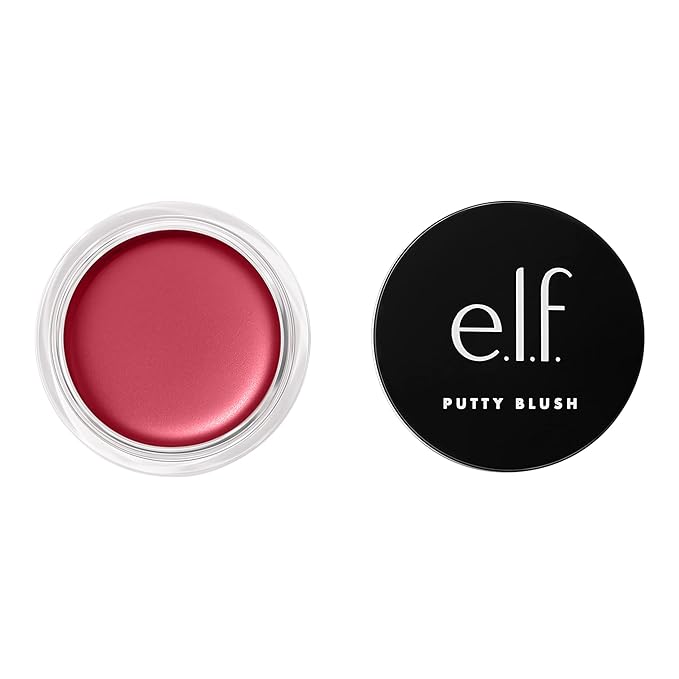 e.l.f. Putty Blush, Creamy & High-Pigment Formula For A Natural Glow, Delivers A Semi-Matte & Powder Finish, Vegan & Cruelty-Free, Caribbean-BrightBean Baby