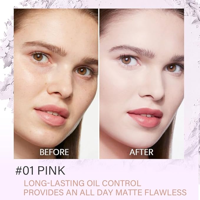 Face Oil Control Pressed Setting Powder-Clarifying Finishing Powder,Waterproof Long Lasting Translucent Powder Setting Powder Makeup,Blurs Fine Lines&Imperfections,Suitable for All-Day Use-BrightBean Baby