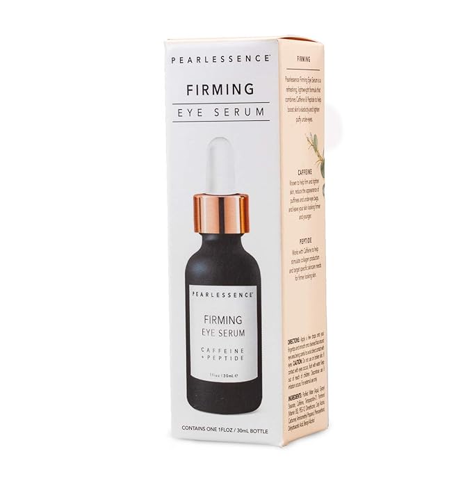 Pearlessence Firming Eye Serum with Caffeine + Peptide – Rejuvenates Puffy Eyes & Reduces Under Eye Bags | Made in USA & Cruelty Free (1oz)-BrightBean Baby