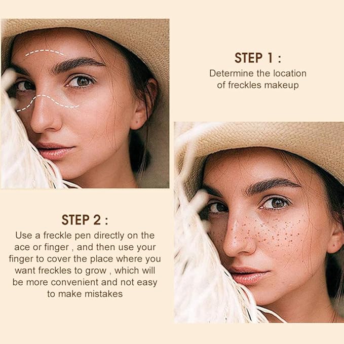 Freckle Pen 4 Colors Natural Freckle Pen Fake Freckle Pen Waterproof Long Lasting Soft Spots Natural Relaxing Sun Makeup (Chestnut)-BrightBean Baby