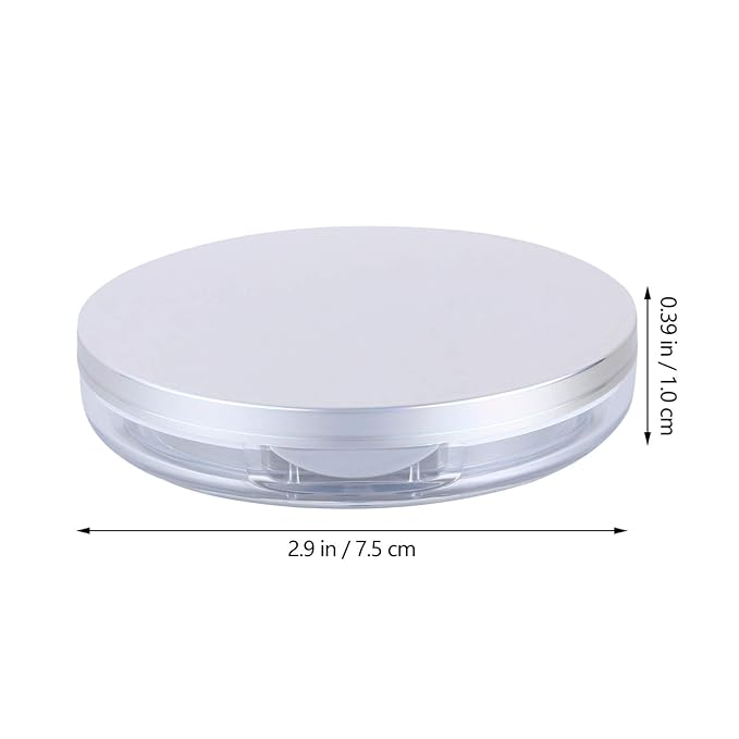 Artibetter Empty Reusable Powder Box 2pcs Loose Powder Containers with Elasticated Net Sifter, Mirror and Puff 5g Loose Powder Compact Case Air Cushion Case for DIY Makeup and Travel ( ) Travel Powder-BrightBean Baby