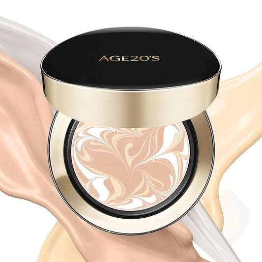 AGE20'S Signature Essence Pact SPF 50+ | Pack of 1 | 13C PORCELAIN | Cream Foundation, Dewy Finish, Natural Coverage | Korean Cushion Foundation-BrightBean Baby