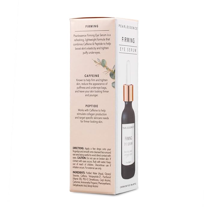 Pearlessence Firming Eye Serum with Caffeine + Peptide – Rejuvenates Puffy Eyes & Reduces Under Eye Bags | Made in USA & Cruelty Free (1oz)-BrightBean Baby