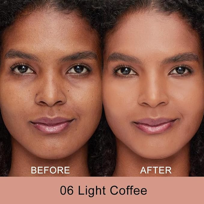 Kaely Color Correcting Concealer,Cream Pot Concealer Full Coverage,under Eye Concealer Palette for Conceals Dark Circles,Waterproof Foundation Face Makeup,06 Light Coffee-BrightBean Baby
