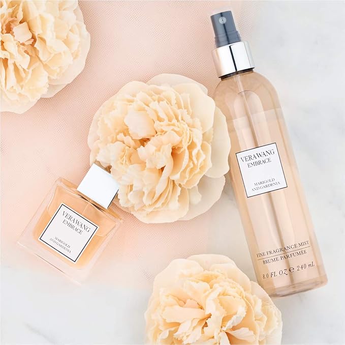 Vera Wang Embrace Body Mist Spray for Women, Green Tea & Pear Blossom, 8 Fluid Oz with Marigold and Gardenia Scent, 8 Ounce Body Mist Spray Dreamy Fl-BrightBean Baby