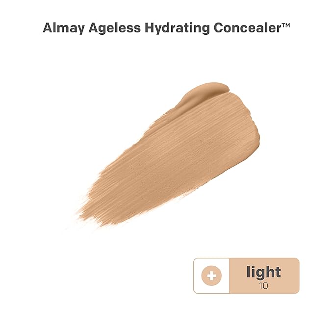 Almay Anti-Aging Concealer, Face Makeup with Hyaluronic Acid, Niacinamide, Vitamin C & E, Hypoallergenic-Fragrance Free, 010 Light, 0.37 Fl Oz (Pack of 1)-BrightBean Baby