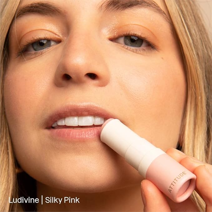 ATTITUDE Silky Pink Makeup Duo Box Set, EWG Verified, Titanium Dioxide-Free, Plastic-free, Plant and Mineral-Based, Vegan Beauty Products, Set of 2 Makeup Sticks-BrightBean Baby