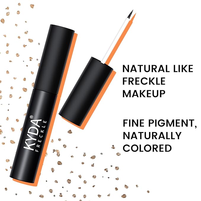 2 Colors Liquid Freckle Pen, Natural Like Freckle Makeup Pen Soft Dot Spot, Waterproof and Smudgeproof Quick Dry for Instant Create Realistic Freckles Make Up(Dark Brown+Light Brown)-BrightBean Baby