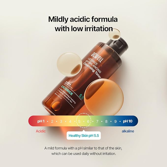 ACWELL Licorice pH Balancing Korean Toner for Cleansing 5.07 fl.oz. - Alcohol-Free PH5.5 Hydrating Facial Astringent - Skin Clarifying & Hydration Boosting Toner-BrightBean Baby