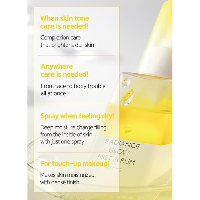 LALACHUU Glow Mist Serum – Hydrating & Soothing Face Mist Artemisia, Centella Asiatica, Evening Primrose, Korean Skin Care, Made in Korea, for Sensitive Skin (Radiance, 3.38 oz)-BrightBean Baby
