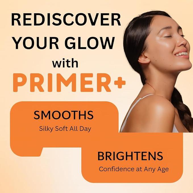 5 in 1 Primer For Face Before Makeup | 17% Vitamin C | All Day Grip | Dark Spot Corrector | Silky Matt Finish | Chemical Free | Vegan | All Skin Types | Made in America | 1fl oz-BrightBean Baby