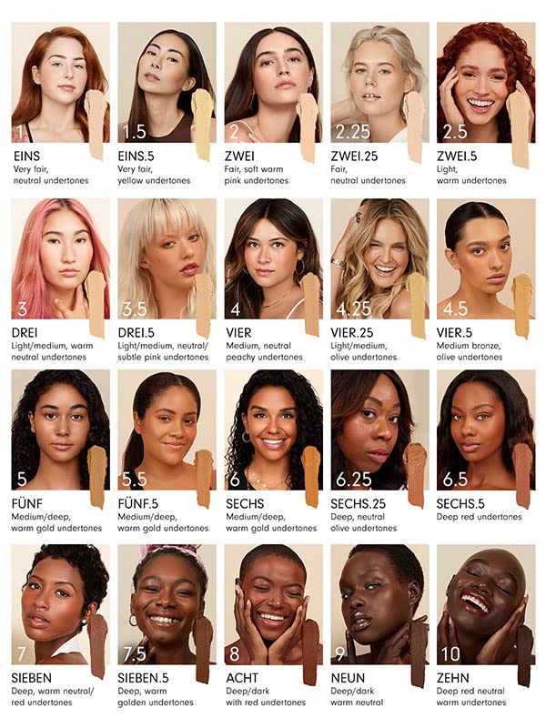 Monika Blunder Beauty - Blunder Cover Foundation Concealer - Shade: 3.5 - Drei.5 - Light/Medium, Neutral with Subtle Pink Undertones - Clean Beauty, All-In-One, Cruelty-Free - 0.62 oz-BrightBean Baby
