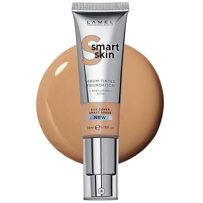 Lamel- Smart Skin Serum Tinted Foundation - 406 Medium Beige | Smoothens skin | Weightless texture| Blurs pores | All-day wear | 35ml-BrightBean Baby