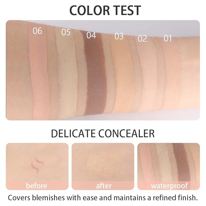 Concealer Cream Makeup Palette Color Corrector,Under Eye Brightener Concealer Dark Circle Concealer Palette,Waterproof Foundation Cream Based Makeup Palette Full Face Contour Kit for Beginners-BrightBean Baby
