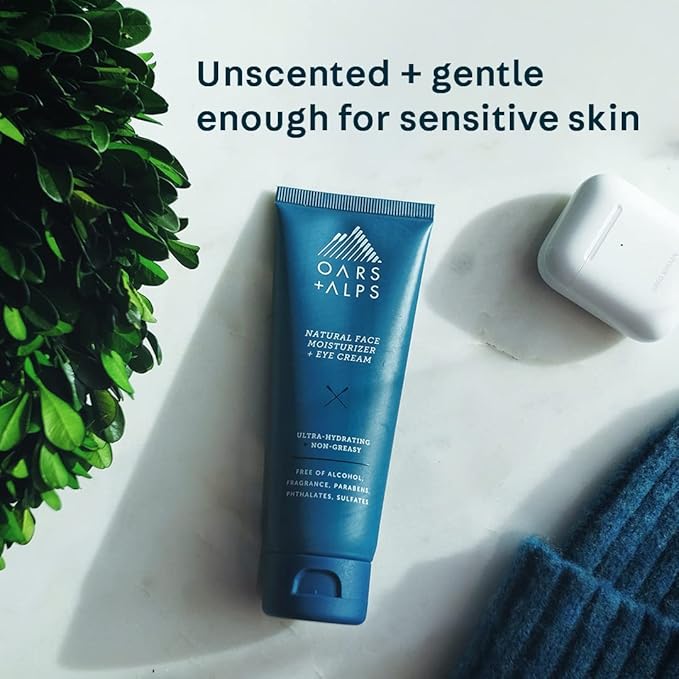 Oars + Alps Face Moisturizer and Eye Cream, Hydrates Skin with Shea Butter and Jojoba Oil, Anti Aging, Vegan and Gluten Free-BrightBean Baby