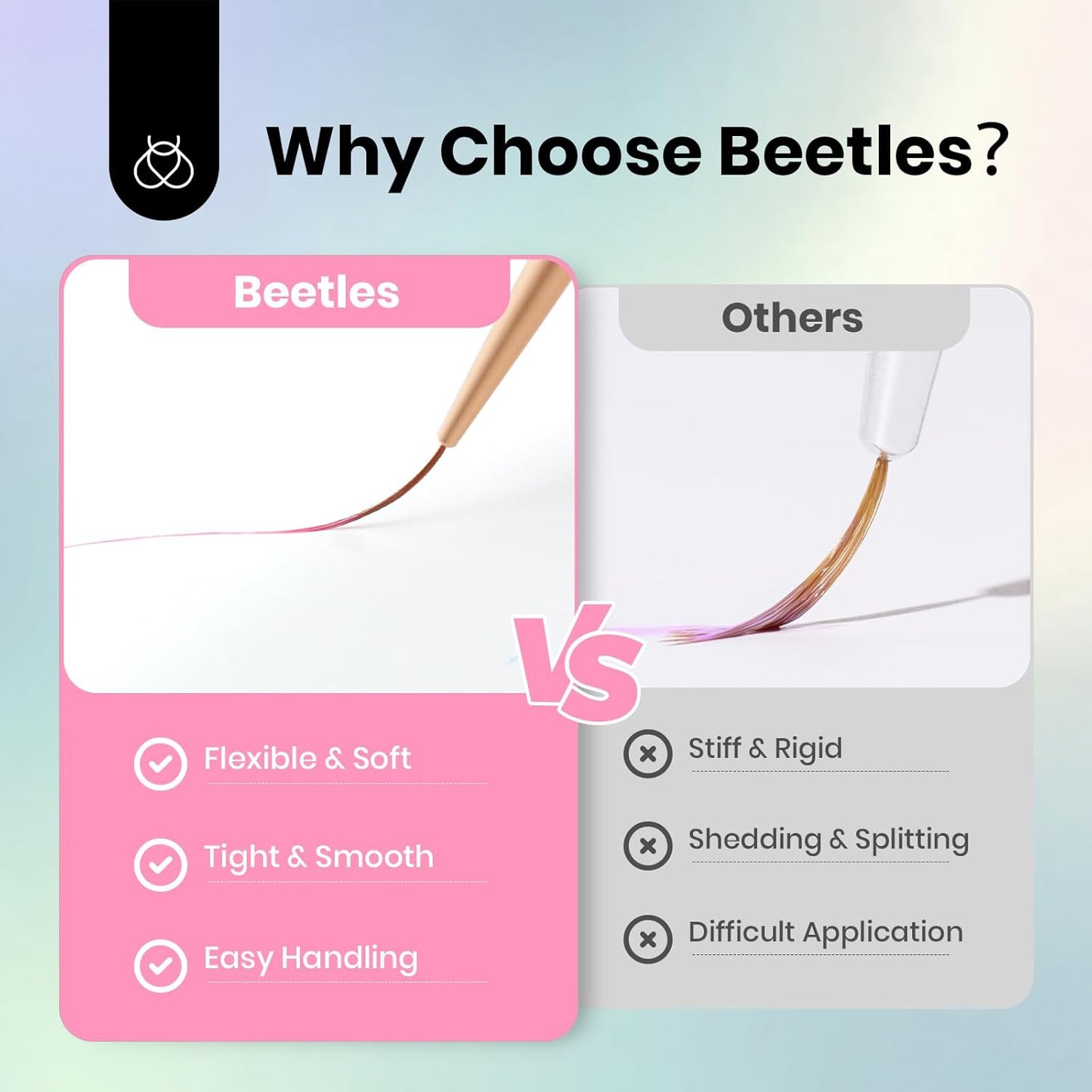 Beetles Nail Art Brushes Set for Gel Polish 8 Pcs - Nail Art Design Pen Fingernail Painting Dotting Tool, Liner Gradient Clean Up Brush DIY with Palette Rainbow Pastel Pen Set Manicure Kit-BrightBean Baby