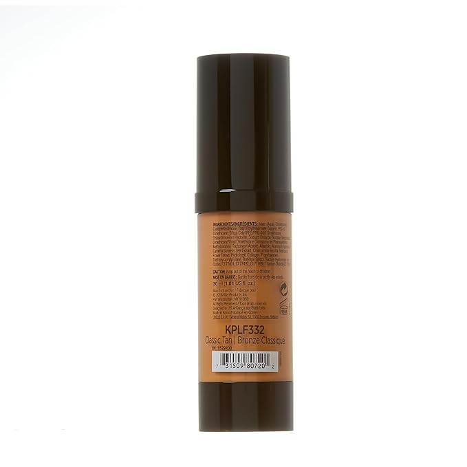 Kiss New York Professional Liquid Foundation - Lightweight and Hydrating Formula, Natural Finish, Control Shine, Cover Pores, Medium to Full Coverage, Green Tea Extract (Classic Tan)-BrightBean Baby