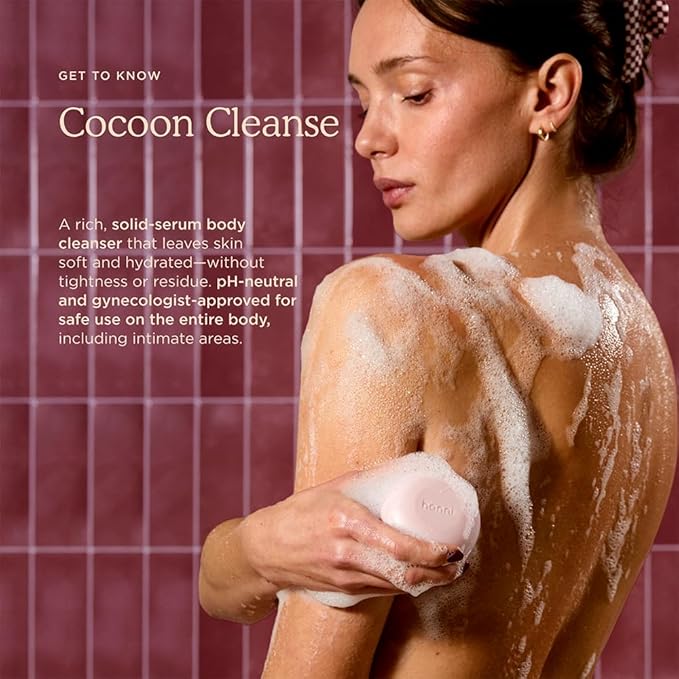HANNI Cocoon Cleanse Serum with Shea Butter, Soap-Free Body Wash, Hydrating Cleanser with Eucalyptus, 3.7 oz (4 Pack)-BrightBean Baby