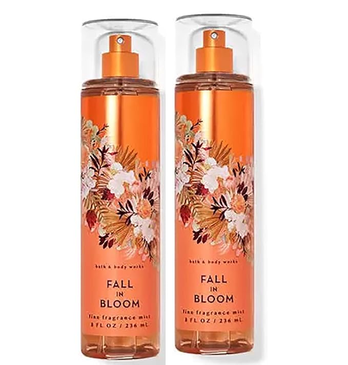 Bath & Body Works Fall in Bloom Fine Fragrance Body Mist Gift Set 8 oz Pack Lot of 2 (Fall in Bloom)-BrightBean Baby