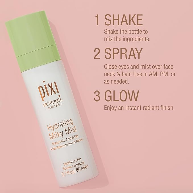 Pixi Beauty Milky Mist 2.70 Fl Oz | Hydrating Moisturizer for Dry Skin | Infused with Hyaluronic Acid-BrightBean Baby