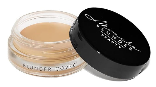 Monika Blunder Beauty - Blunder Cover Foundation/Concealer - Shade: 4.25 - Vier.25 - Light/Medium Olive Undertones - Clean Beauty, All-In-One, Fragrance-Free, Cruelty-Free, Vegan - 0.62 oz-BrightBean Baby