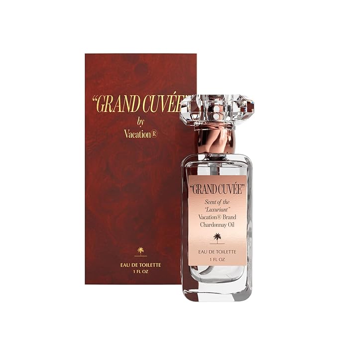 VACATION “GRAND CUVÉE” Eau de Toilette Sunscreen, Amber Vanilla Perfume for Women & Men, Unisex Summer Scent with Argan, Peach, Cedarwood & Vanilla Bean, 1 Fl. Oz.-BrightBean Baby