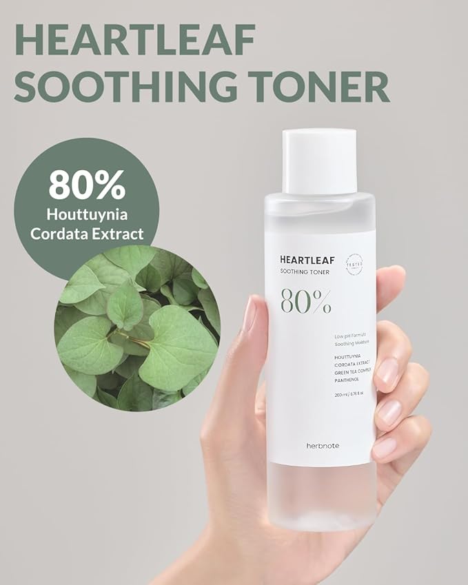 Heartleaf Soothing Moisture Toner - Low pH, 80% Heartleaf Extract, Enriched with Houttuynia Cordata & Green Tea, Clinically Tested, No Irritation - Ideal for Sensitive Skin, 6.76 f l. oz-BrightBean Baby