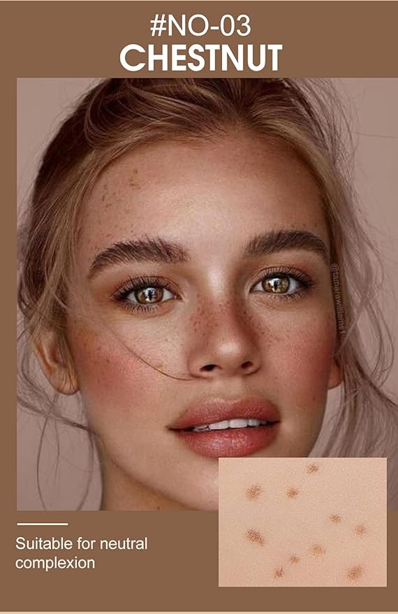 Freckle Pen 4 Colors Natural Freckle Pen Fake Freckle Pen Waterproof Long Lasting Soft Spots Natural Relaxing Sun Makeup (Chestnut)-BrightBean Baby