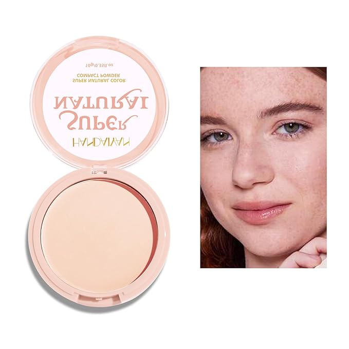 Pressed Face Powder Makeup Mineral Foundation Finishing Powder Pressed Finishing and Setting Powder Loose Setting Powder Makeup #02-BrightBean Baby