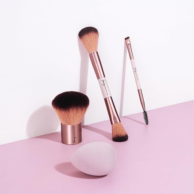 Sassy by Savannah Chrisley Sassy Brush Kit - Beauty Tool Kit for Women - All-in-One Beauty for Eyes and Face - Brush Kit Great for Makeup Application - Kit Includes Reusable Zipper Pouch - 4 Pc-BrightBean Baby