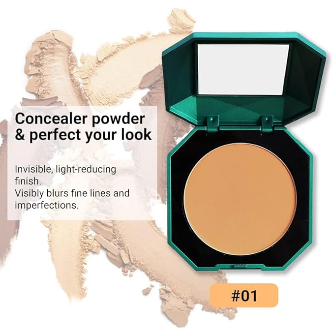 Pressed Matte Face Powder Makeup & Setting Powder for Poreless Wrinkle Blurring Contour Concealer Finishing,Lightweight,High Coverage,Shine Control, N.W 10g (01)-BrightBean Baby