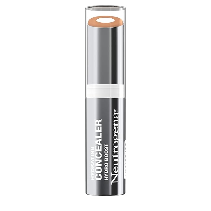 Neutrogena Hydro Boost Hydrating Concealer Stick for Dry Skin, Oil-Free, Lightweight, Non-Greasy and Non-Comedogenic Cover-Up Makeup with Hyaluronic Acid, 30 Light/Medium, 0.12 Oz-BrightBean Baby