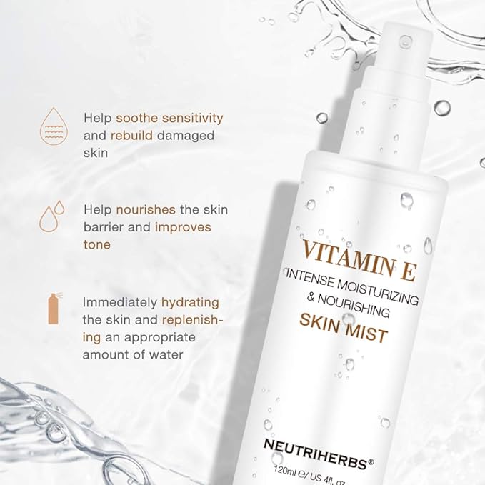 Neutriherbs Face Mist Vitamin E Hydrating Face Mist Natural Facial Spray Mist Moisturizing Soothing Skin Care US 4 fl.oz-BrightBean Baby