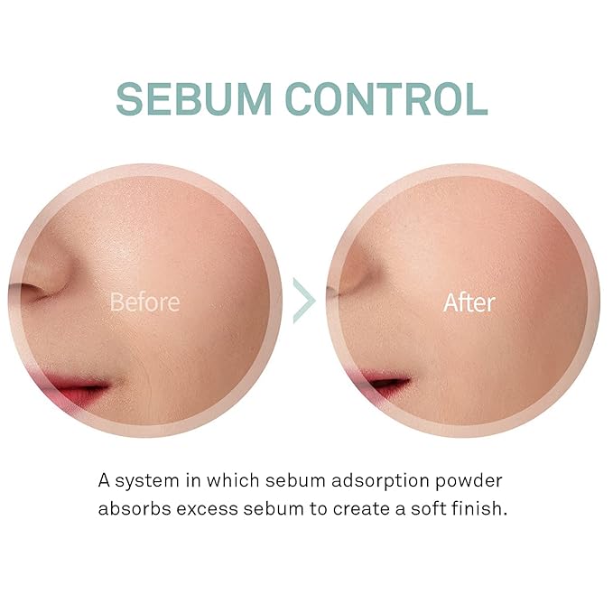 SAAT INSIGHT Anewm Sebum Control Drying Powder 5g - Oil Control Powder for Long-Lasting Clean Skin, Sebum Control Blotting Powder to Provide Transparent Makeup Finish, and Blur Fine Lines & Pores-BrightBean Baby