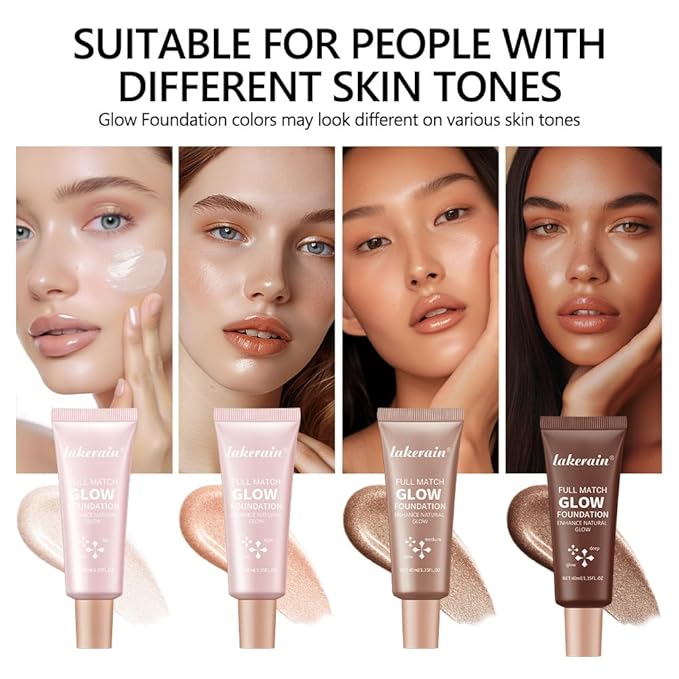 Full Match Glow Foundation, Enhance Foundation Natural Glow, Professional Coverage for a Flawless Look (Medium, Large)-BrightBean Baby