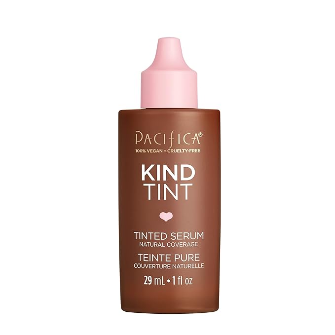 Pacifica Beauty Kind Tint Tinted Serum, Skincare, Vegan Collagen, Hyaluronic Acid, Vitamin C, Niacinamide, Caffeine, Hydrating, Lightweight Foundation, Natural Dewy Skin, Shade 02, 1 fl oz (1 Count)-BrightBean Baby