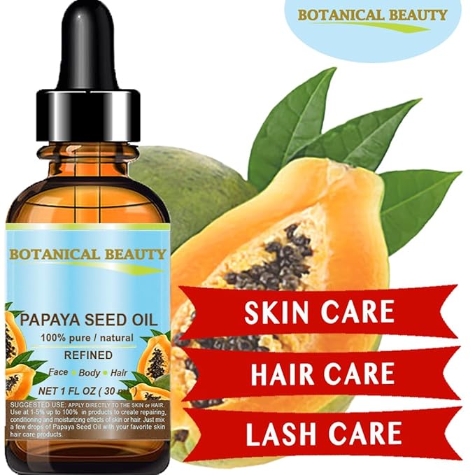 PAPAYA SEED OIL. 100% Pure / Natural / Undiluted /Refined Cold Pressed Carrier Oil. 0.5 Fl.oz.- 15 ml. For Skin, Hair And Lip Care.-BrightBean Baby