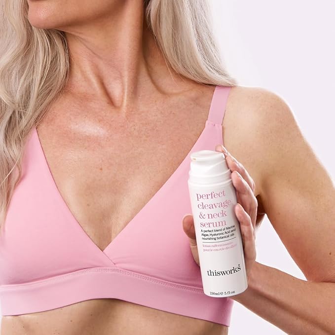 This Works Perfect Cleavage & Neck Serum with Marine Algae & Hyaluronic Acid – Neck Cream Firms & Hydrates – 5 fl oz-BrightBean Baby