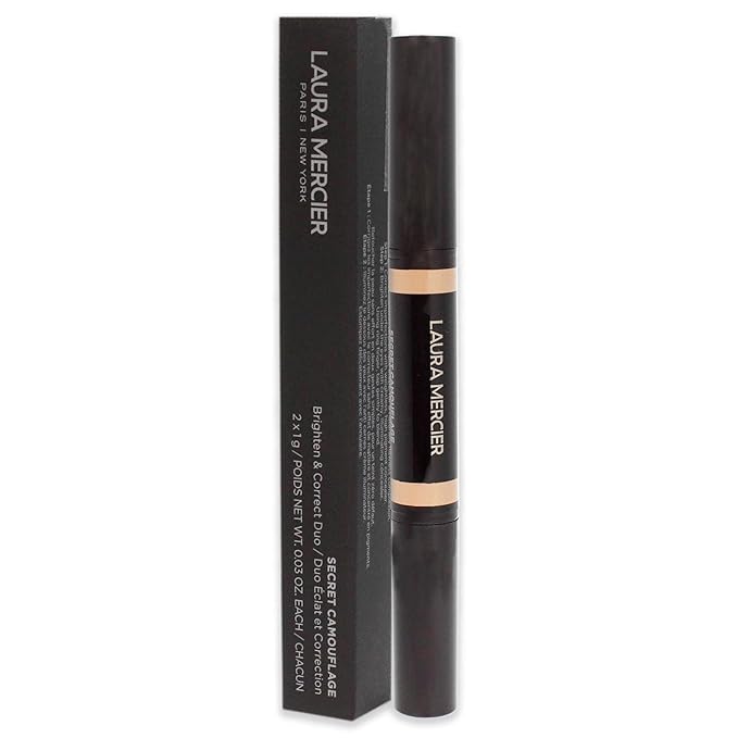 Laura Mercier Secret Camouflage Concealer Duo Stick - 1N Fair with Neutral Undertones Women 2 x1g/ 0.03 oz-BrightBean Baby