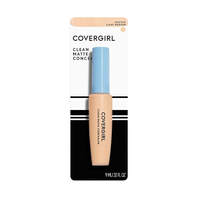 COVERGIRL - Clean Matte Concealer, Oil-Free, Lightweight Formula, Blendable, Natural-Looking Coverage, 100% Cruelty-Free (Pack of 2)-BrightBean Baby
