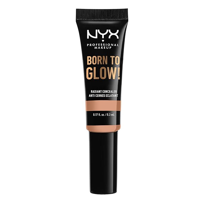 NYX PROFESSIONAL MAKEUP Born To Glow Radiant Concealer, Medium Coverage - Soft Beige-BrightBean Baby