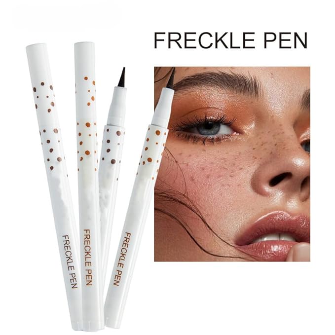 Freckle Pen 4 Colors Natural Freckle Pen Fake Freckle Pen Waterproof Long Lasting Soft Spots Natural Relaxing Sun Makeup (Dark Brown)-BrightBean Baby