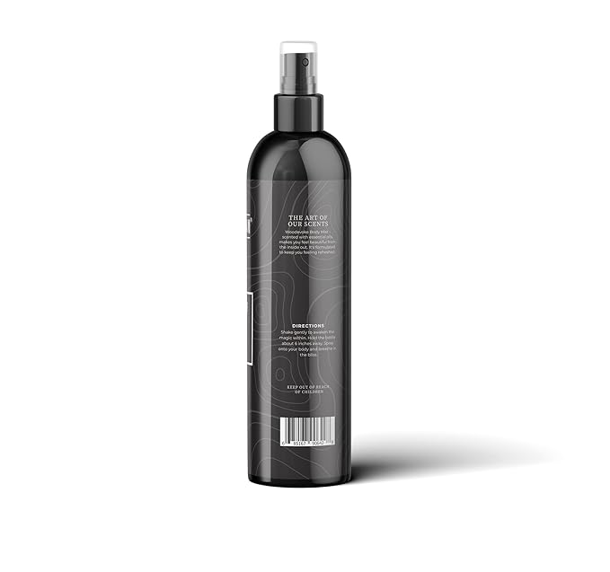 Woodevoke Body Mist For Men 8 oz, Made in USA, Quick Absorption, Quality Potent Ingredients, Long-Lasting, Non-GMO, GMP Certified, Cruelty-Free Products-BrightBean Baby