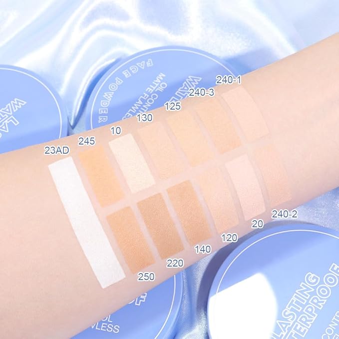 Oil Control Matte Perfection Face Pressed Powder,Matte Smooth Flawless Setting Powder Makeup,Polvo Compacto De Maquillaje, Waterproof Long Lasting, Cruelty Free, 0.35Oz(140 Golden Beige, 1)-BrightBean Baby