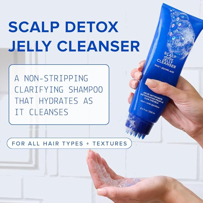 AAVRANI Scalp Detox Jelly Cleanser - Sulfate-Free Clarifying Shampoo - with Glycolic Acid & Vitamin E to Remove Build Up and Excess Oil - Color-Safe - Vegan - 8.4 Fl Oz-BrightBean Baby