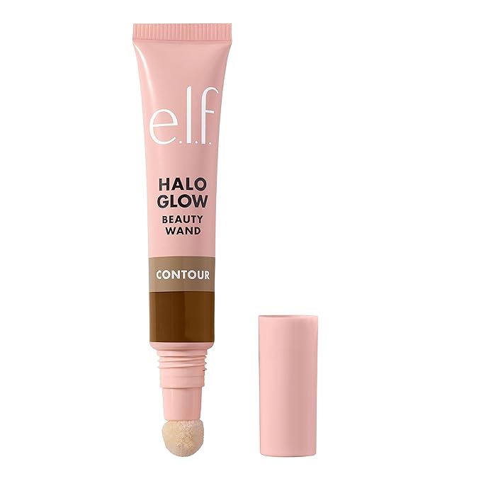 e.l.f. Halo Glow Contour Beauty Wand, Liquid Contour Wand For A Naturally Sculpted Look, Buildable Formula, Vegan & Cruelty-free, Medium/Tan-BrightBean Baby