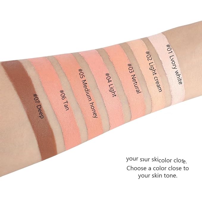7 Color Solid Concealer Full Coverage Correcting Cream Concealer Waterproof Long-lasting Under Eye Concealer for Dark Circles Color Corrector Pro Concealer (Color 03)-BrightBean Baby