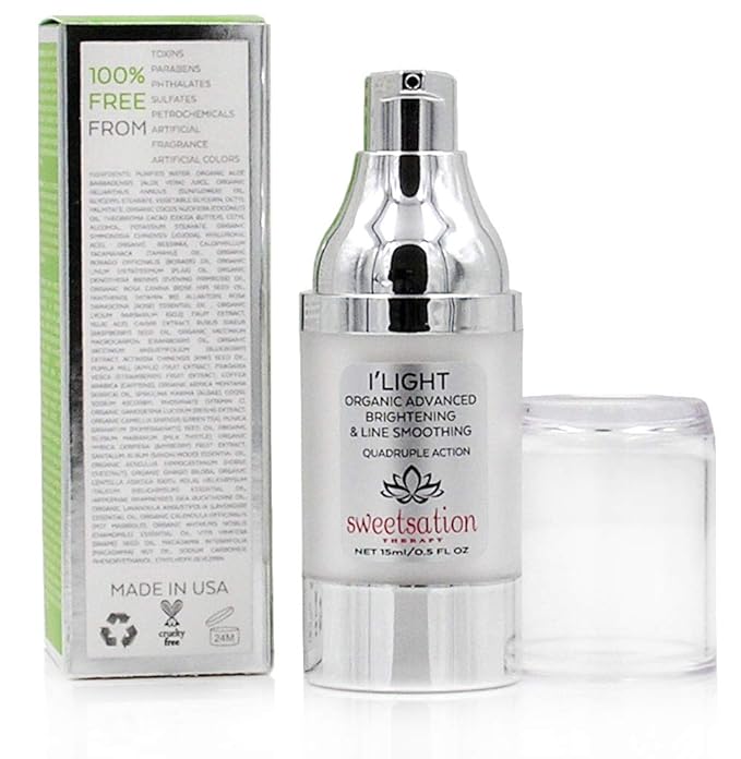 Sweetsation Therapy/YUNASENCE ILIGHT Organic Advanced Illuminating & Line Smoothing Eye Treatment, 0.5oz. For Dark Circles, Puffiness, Fine Lines.-BrightBean Baby